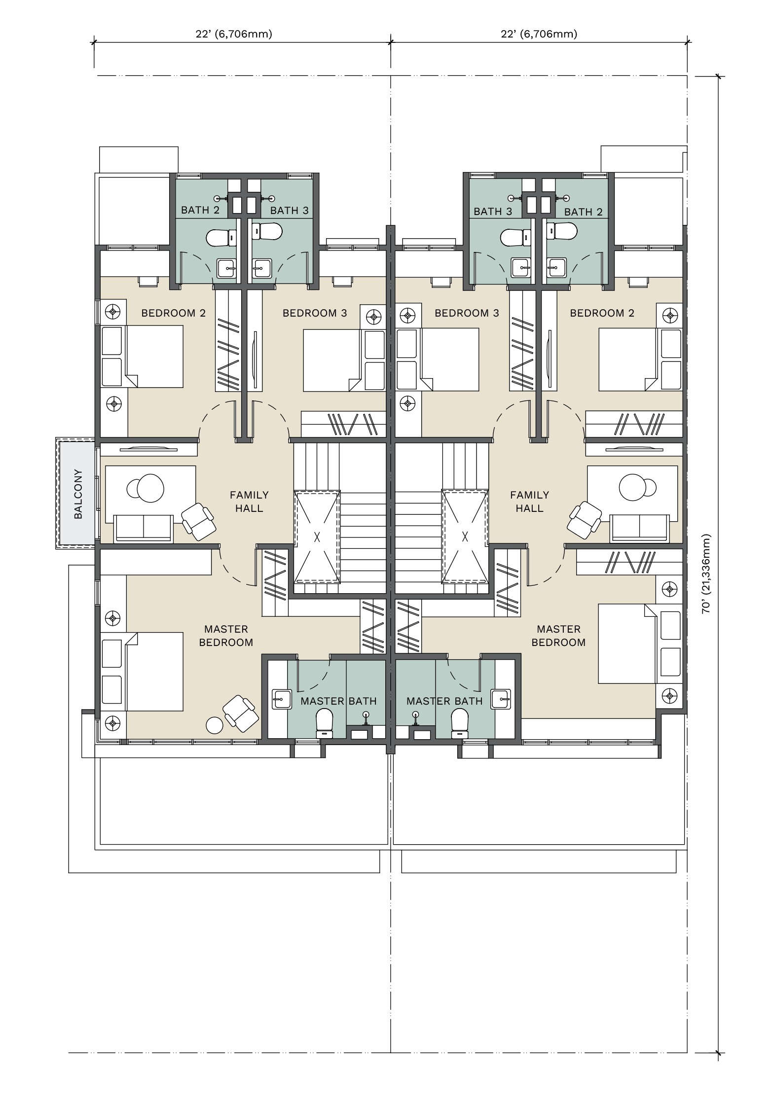 Type A 22x70 First Floor